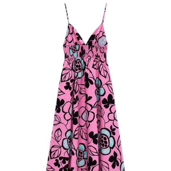 ZARA PRINTED POPLIN DRESS PINCK SIZE  8342/349/630 - Picture 2 of 5